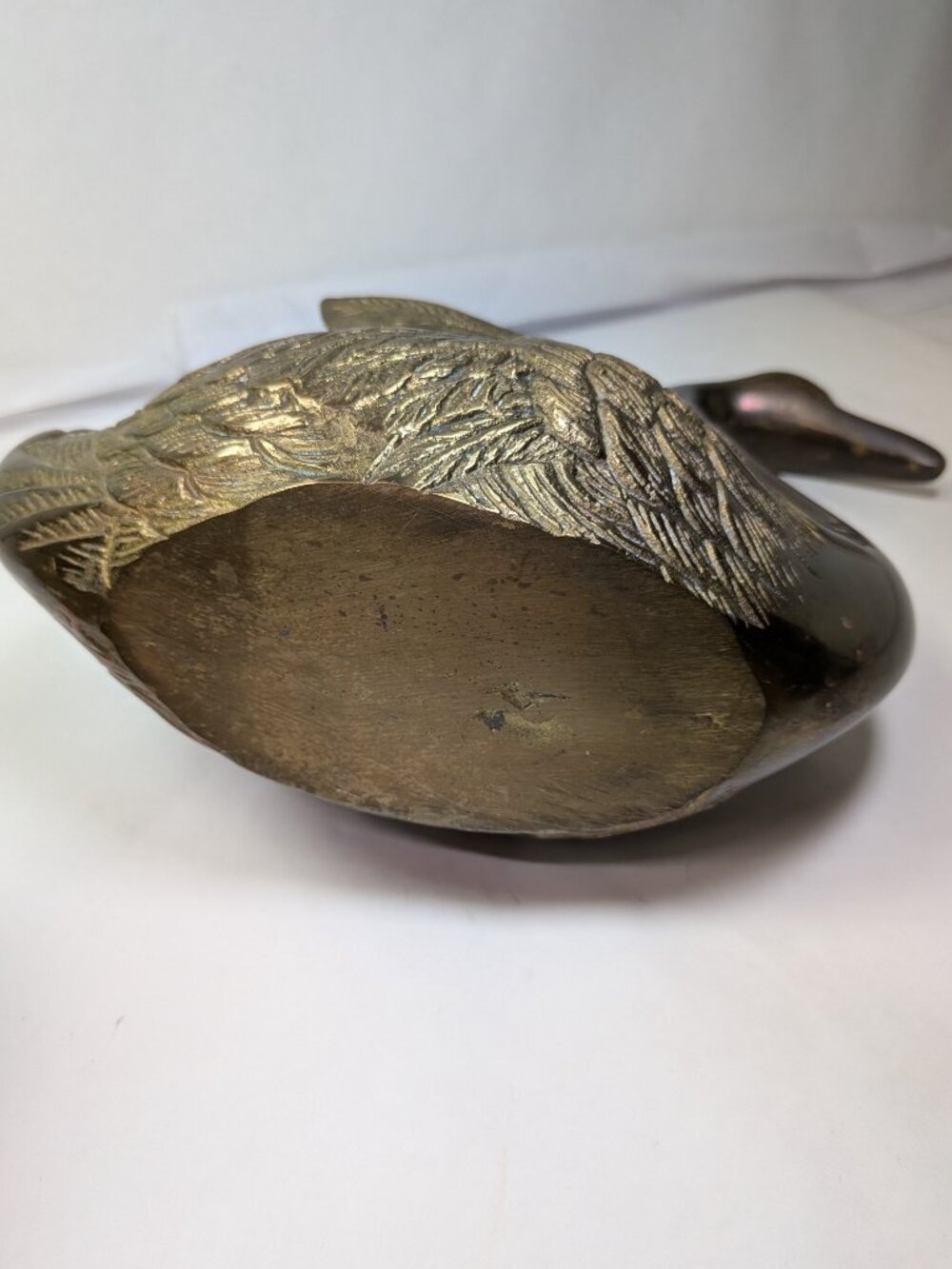 Vintage Brass Swan Vase Planter - Set of 2 - Picture 7 of 15